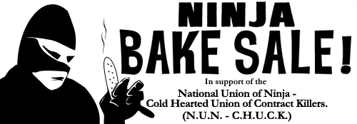 Ninja Bake Sale Banner Ninja Bake Sale Banner