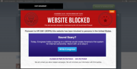 blocked A small protest by a number of sites simulated the censorship that could be seen.